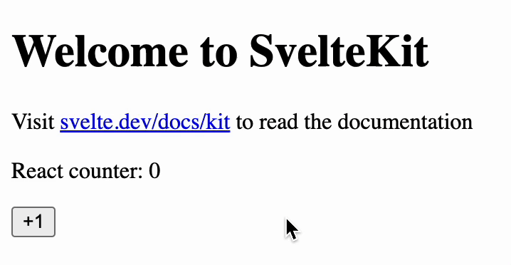 React in SvelteKit Demo